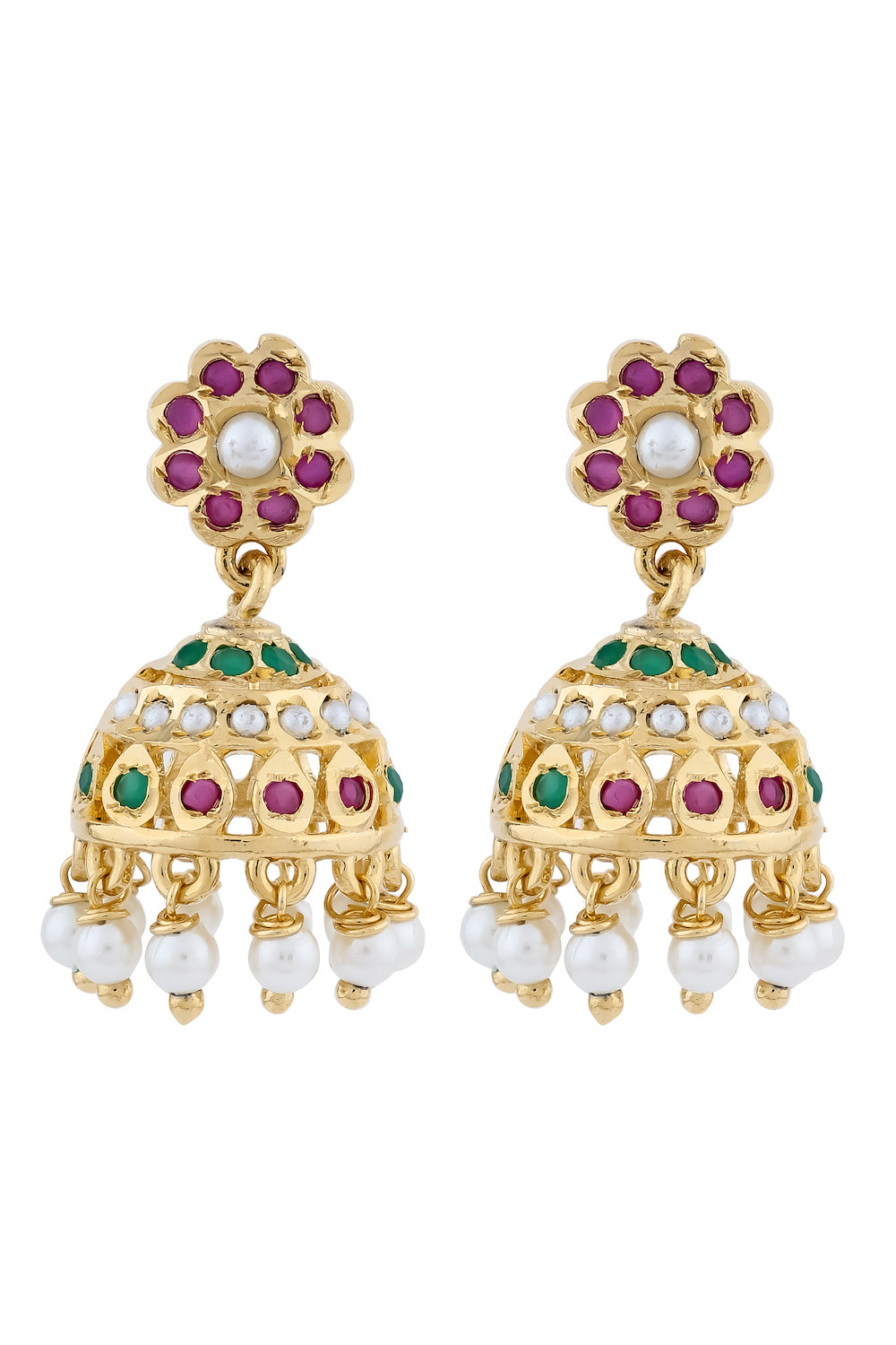 multicolour jhumka earrings