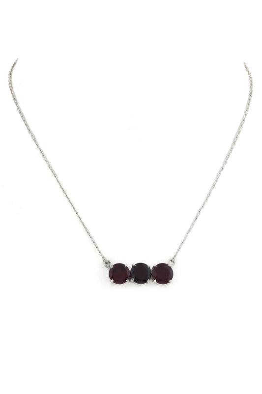 garnet sterling silver