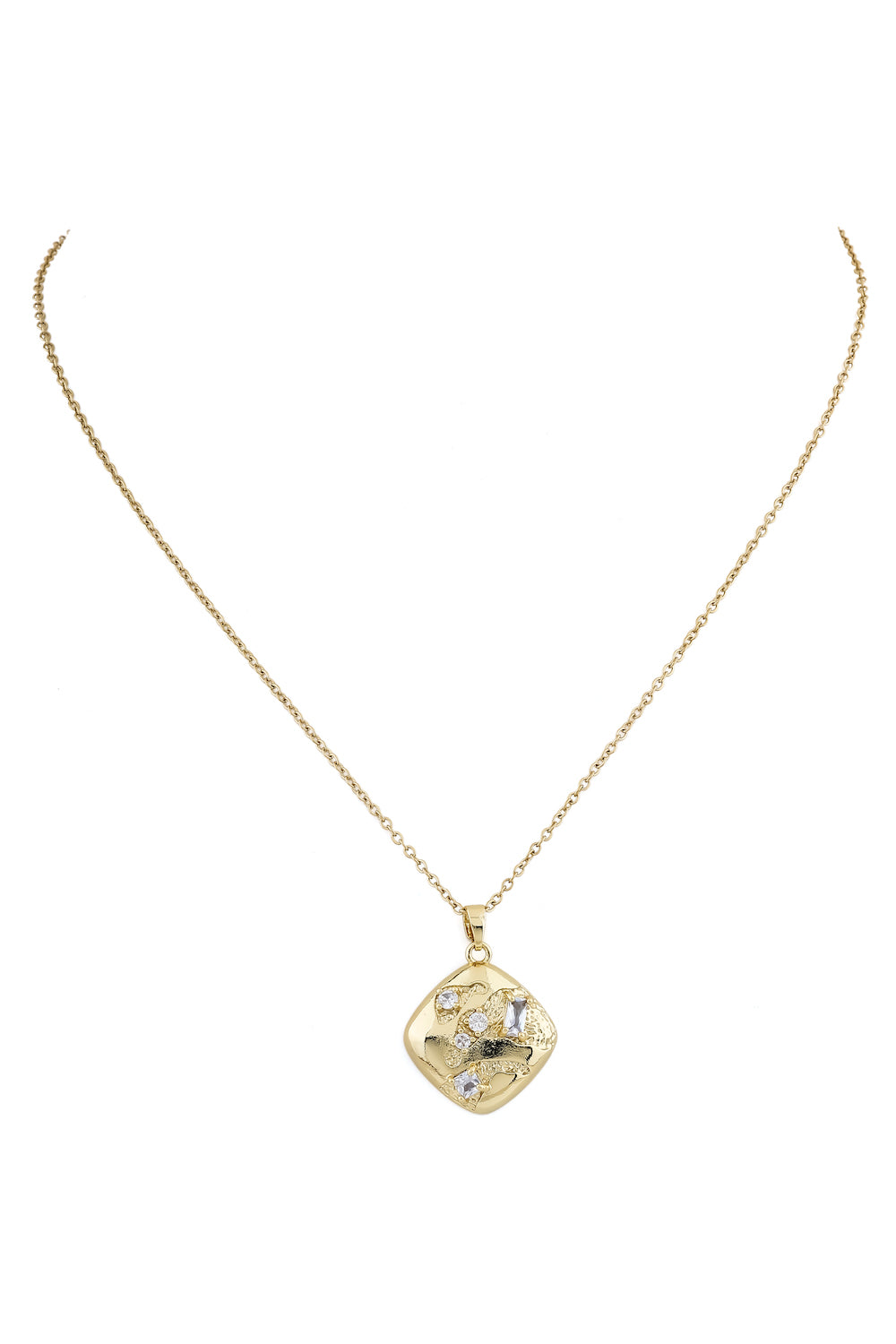 cz anti tarnish necklace stainless steel