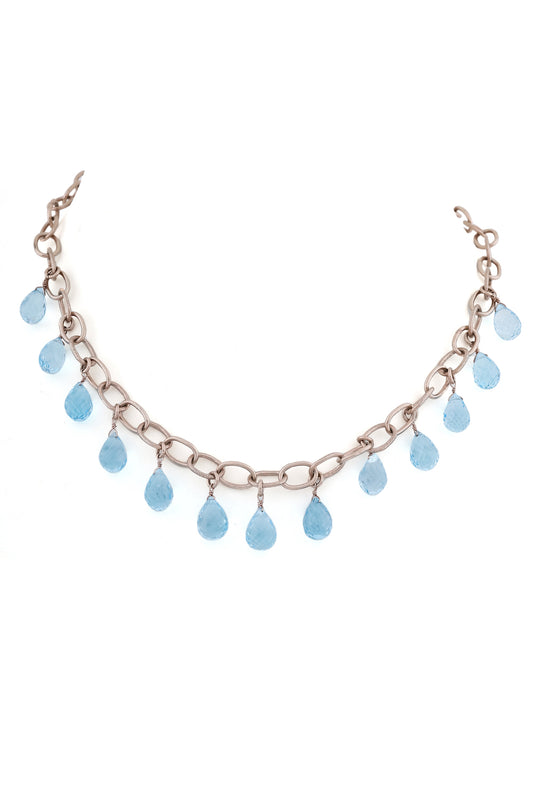 blue topaz sterling silver necklace