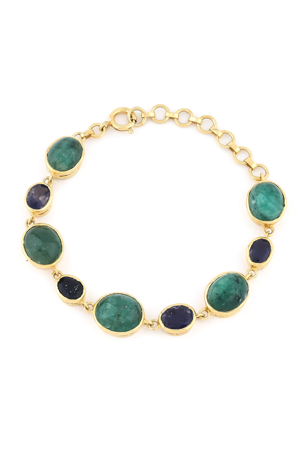 emerald iolite bracelet