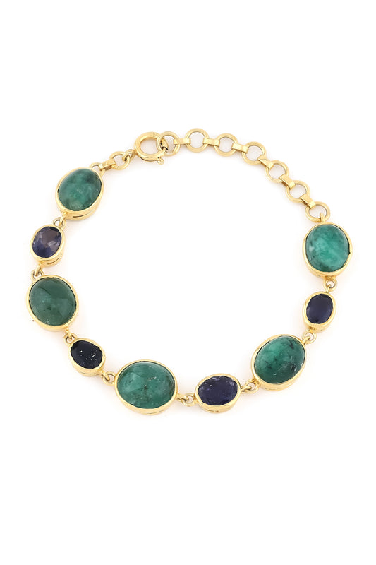 emerald iolite bracelet