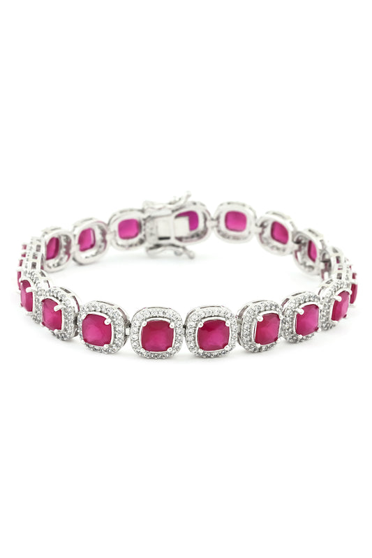 ruby cz bracelet