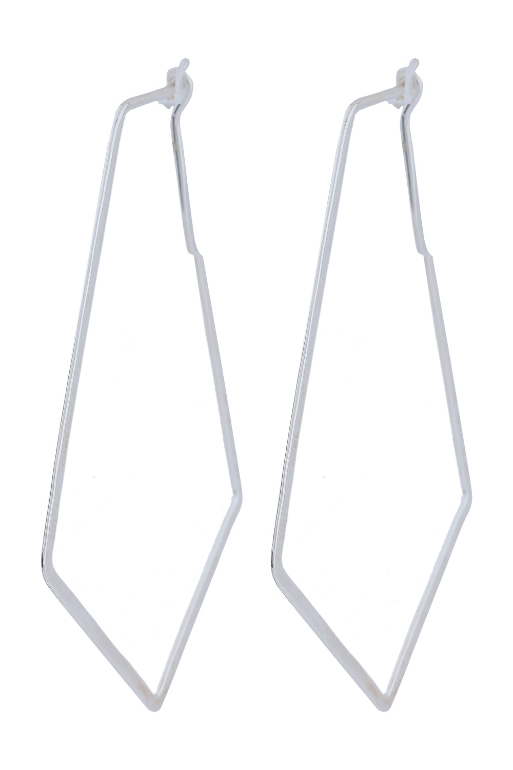 geometric silver earring