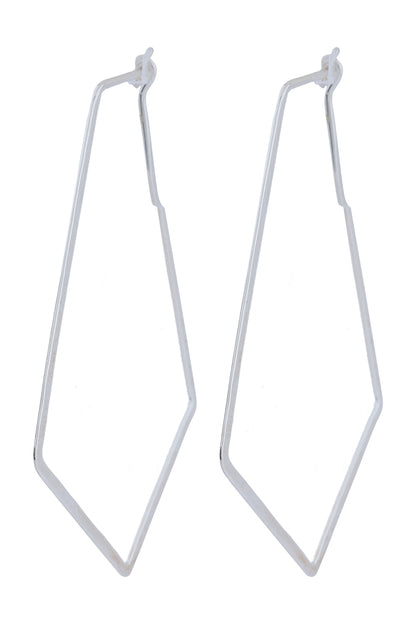 geometric silver earring