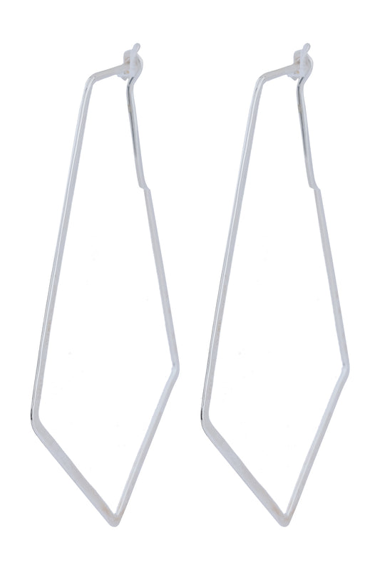 geometric silver earring