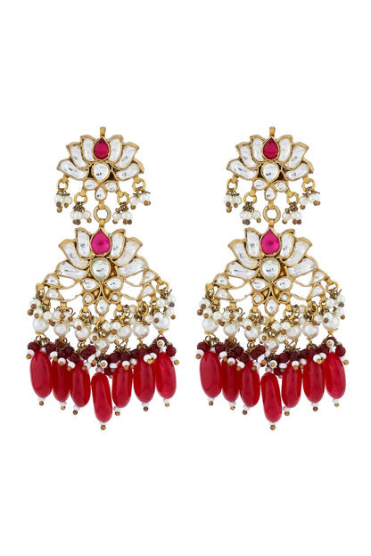 lotus kundan necklace