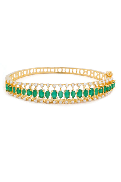 pearl emerald bracelet