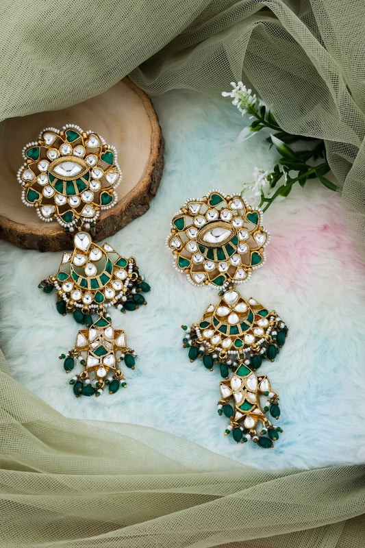 long kundan earrings