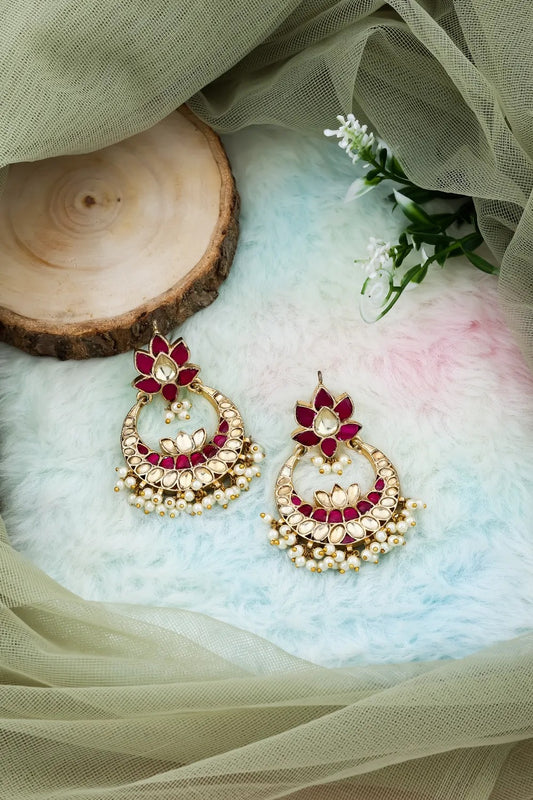 kundan chandbali earrings