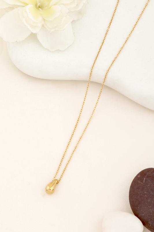 organic shape stainless steel pendant chain in gold finish minimal 250160