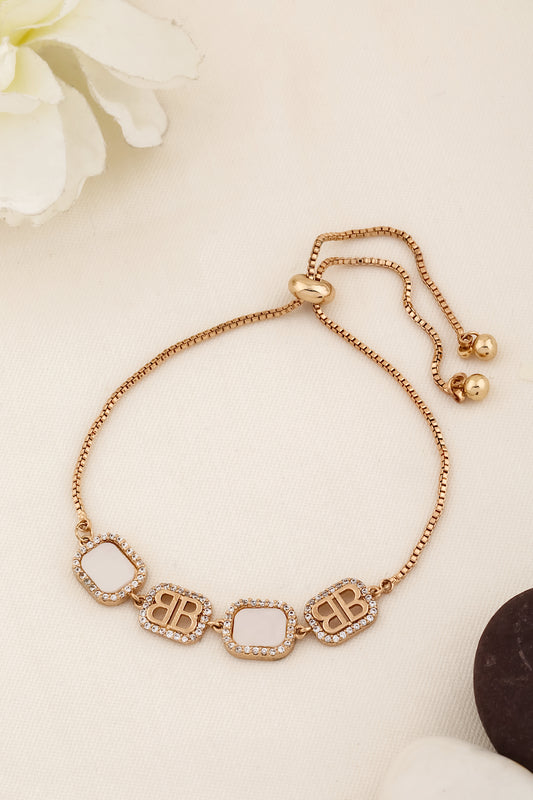 minimalist stainless steel anti tarnish adjustable chain bracelet 250155
