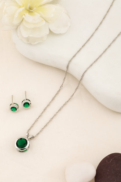 anti tarnish silverfish pendant set