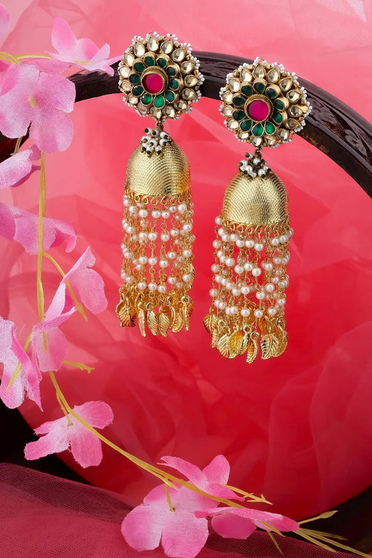 kundan long jhumka