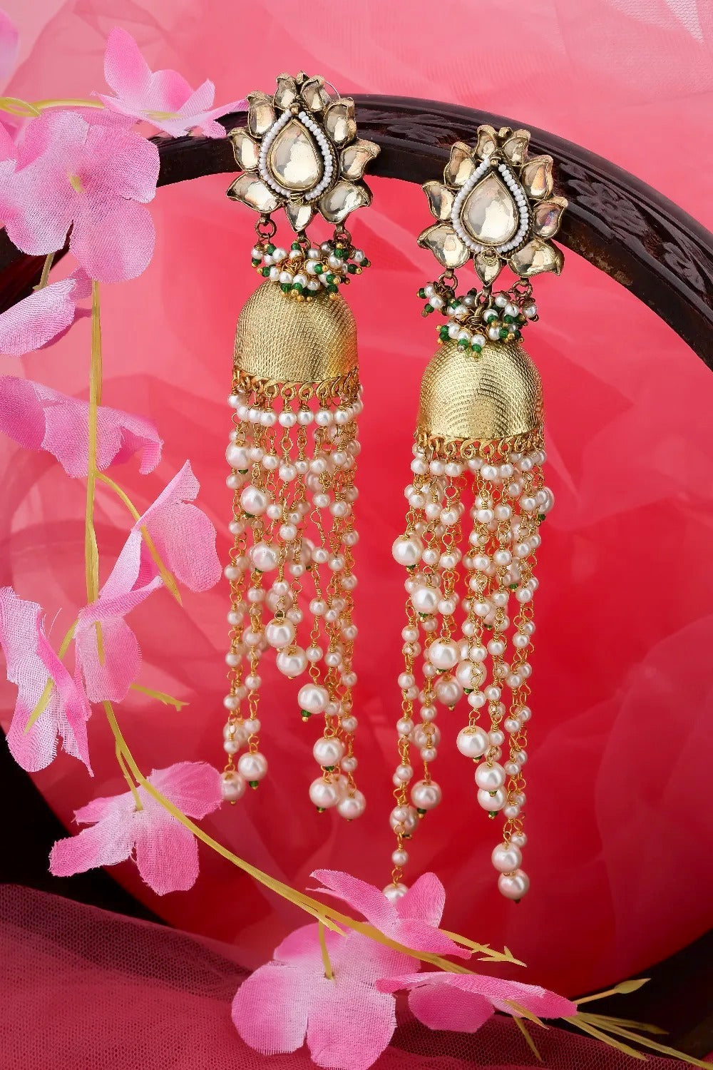 kundan jhumka earrings