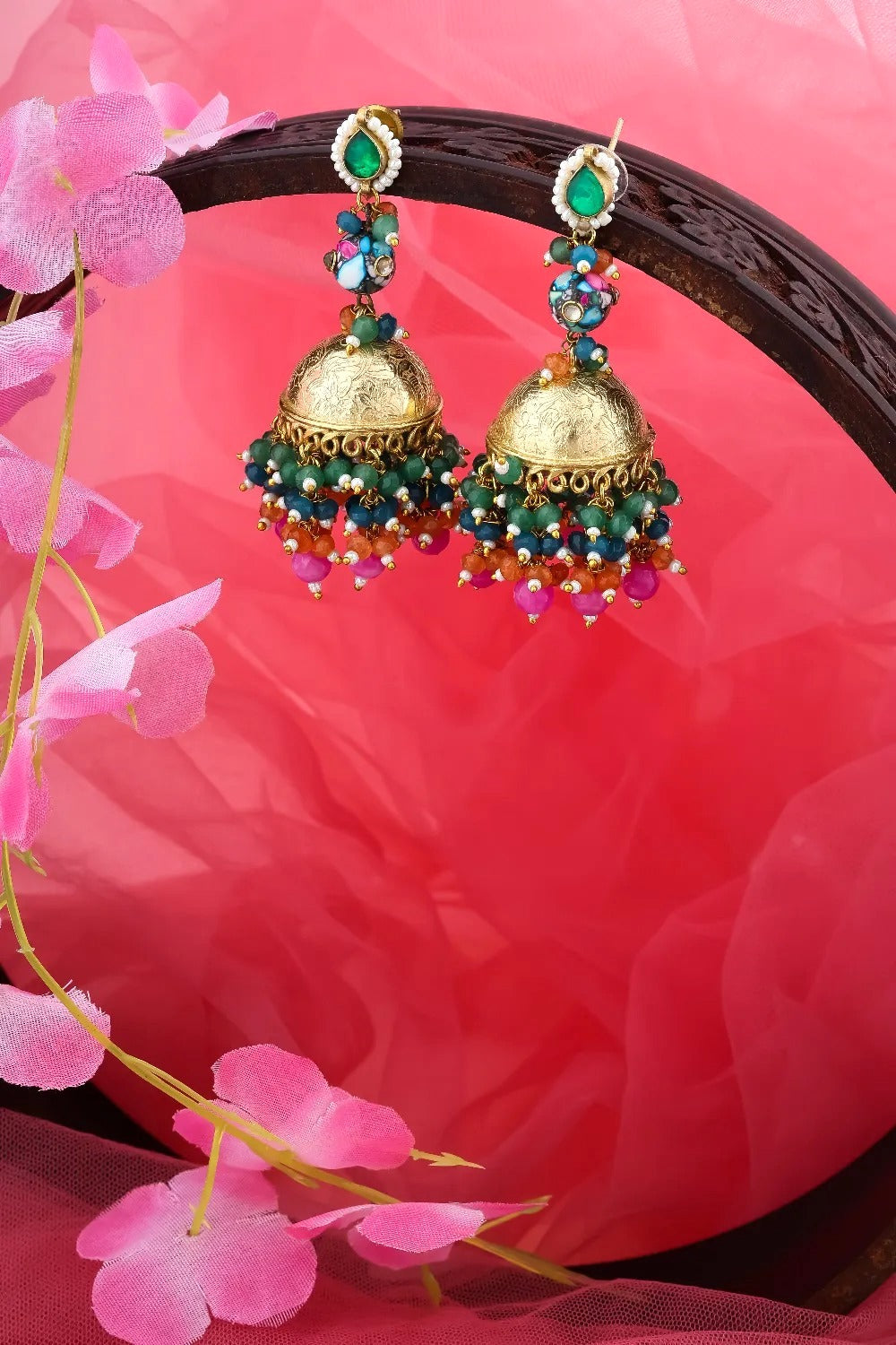 kundan jhumka earrings