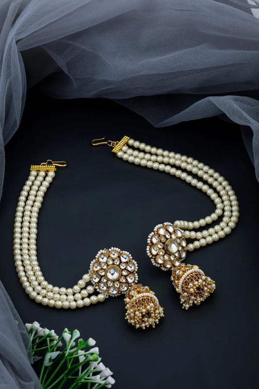 kundan earrings with kaiser