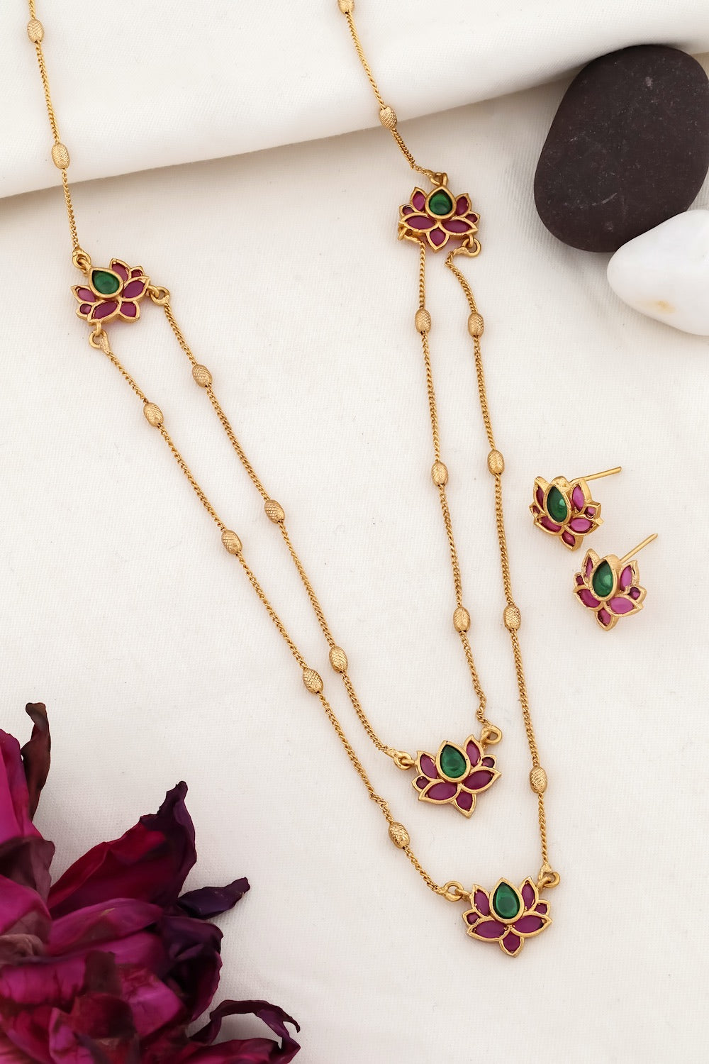 flower necklace set