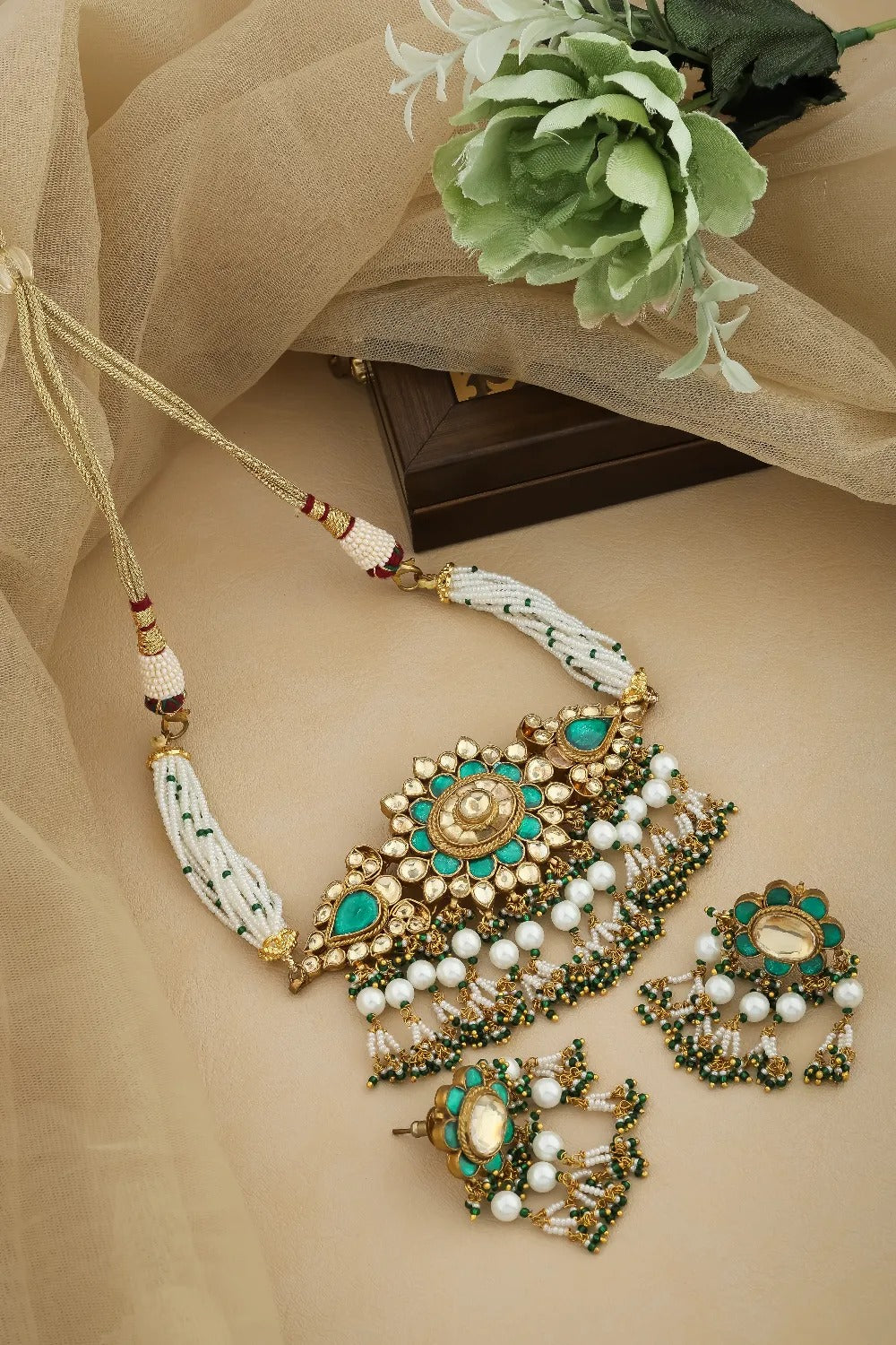 kundan choker necklace set