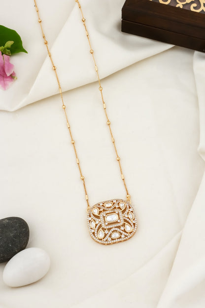 chain pendant kundan set