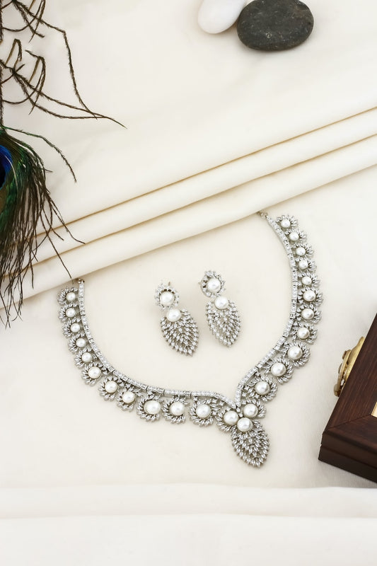 pearl ad necklace set