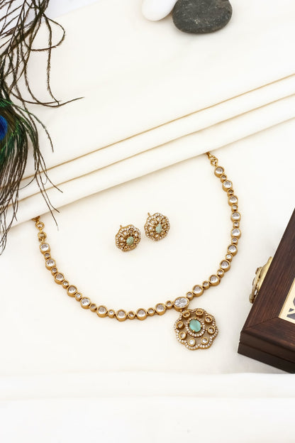 mint necklace set