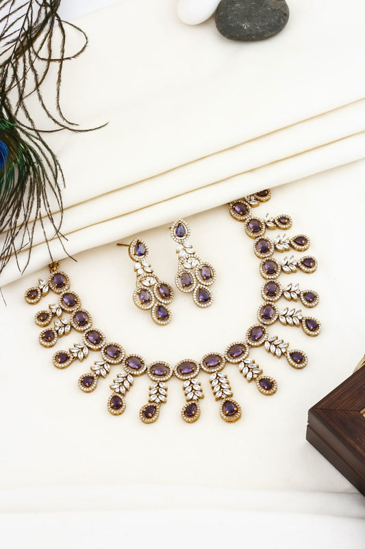 lavender cz choker 