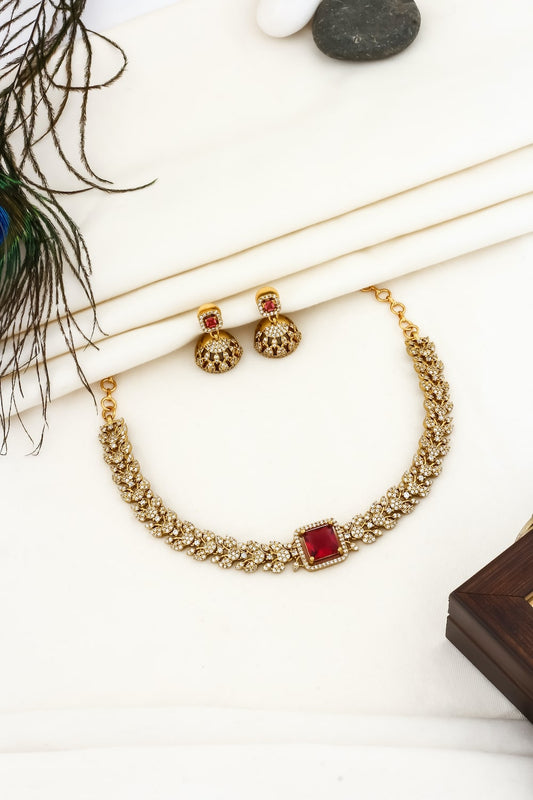 antique gold cz jewellery