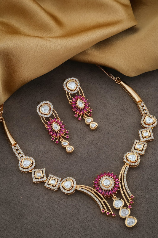ruby kundan necklace