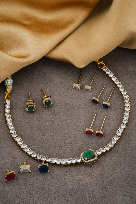 delicate zirconia necklace