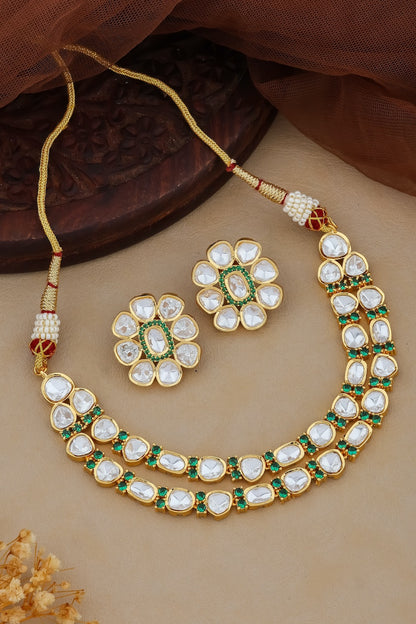 double layer kundan necklace