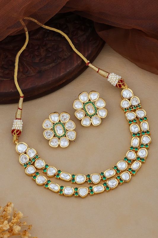 double layer kundan necklace