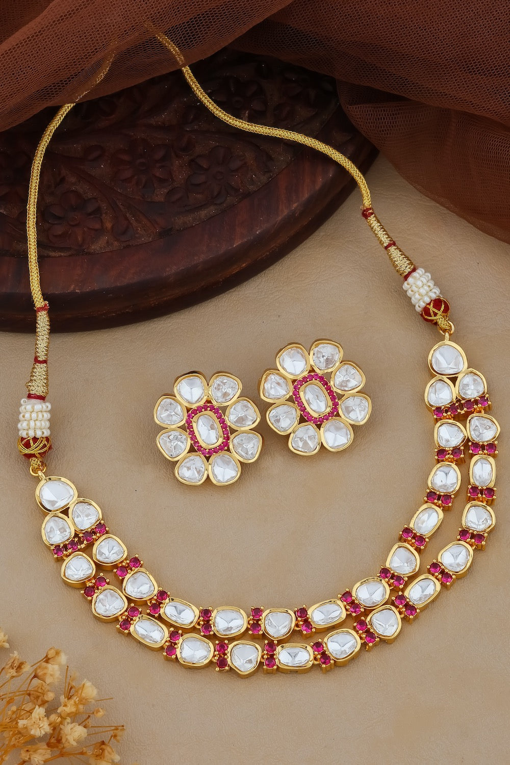 moissanite kundan jewellery