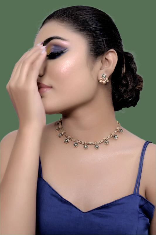green delicate choker 
