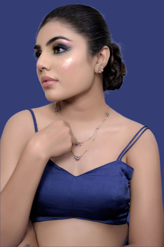 flower necklace set