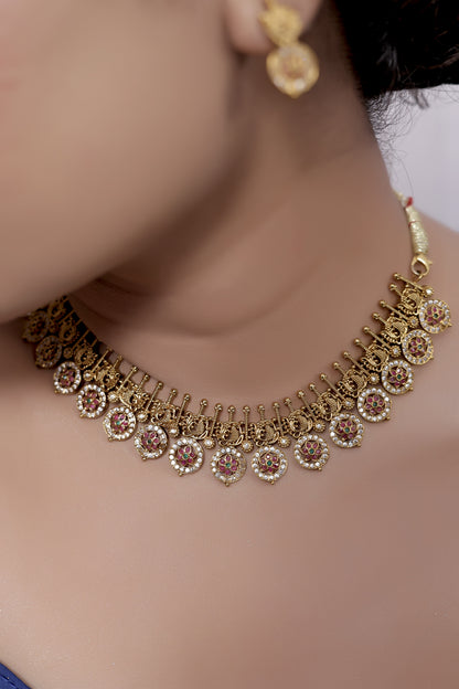 matte gold necklace