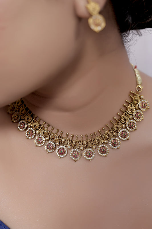 matte gold necklace