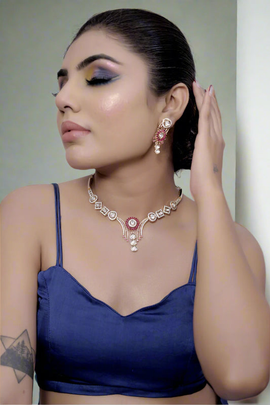 ruby kundan necklace