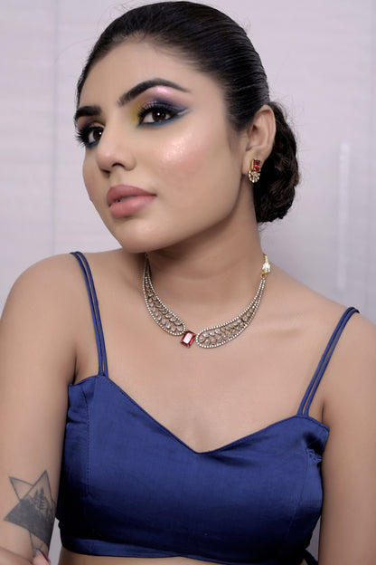 red cz chokers
