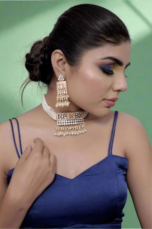 kundan Meena necklace set