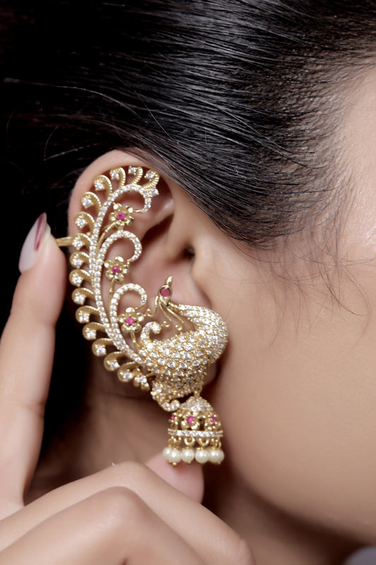 Peacock kanpool with jhumkas