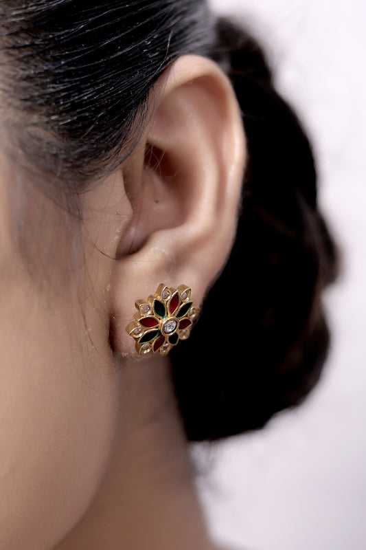 ruby green studs