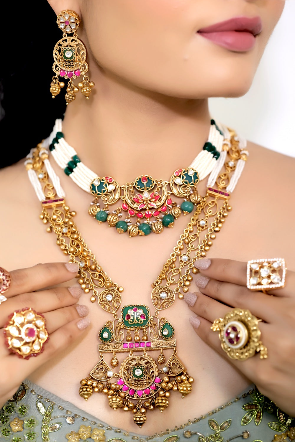 long heritage rajawadi jewellery