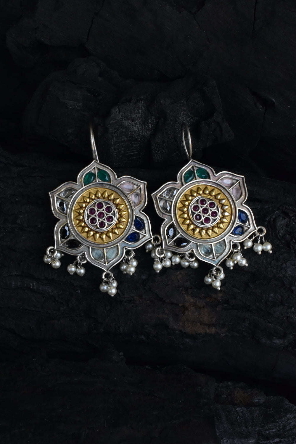 tribal drop earrings