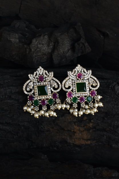 ruby green studs