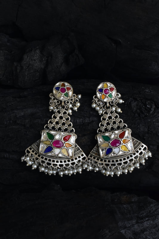 tribal drop earrings