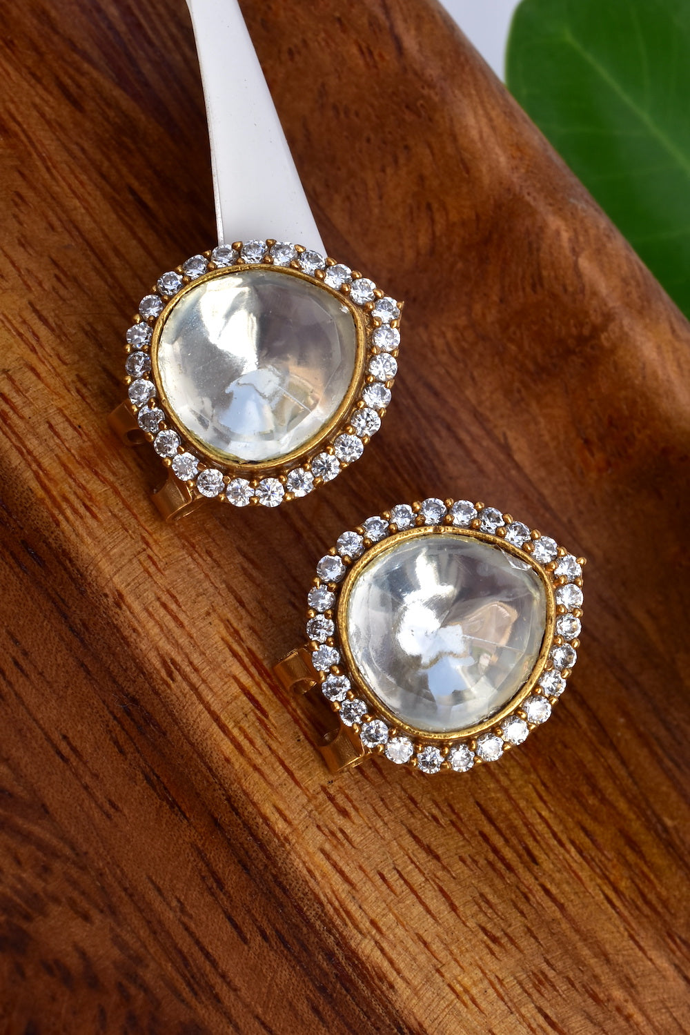 kundan ad stud earrings kadse230926