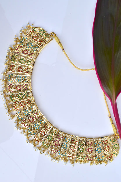 hydrabadi jadau choker necklace set