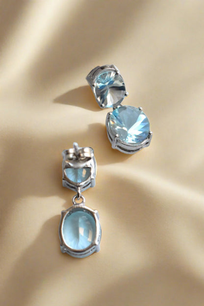 aquamarine drop earring