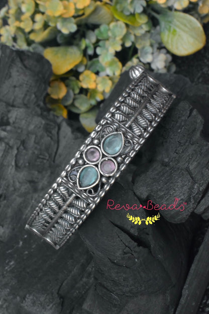 pastel silver bangle